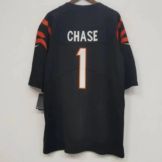 Ja’Marr Chase Cincinnati Bengals Jersey Black Nike product image 1, provided for visual reference and product detail review