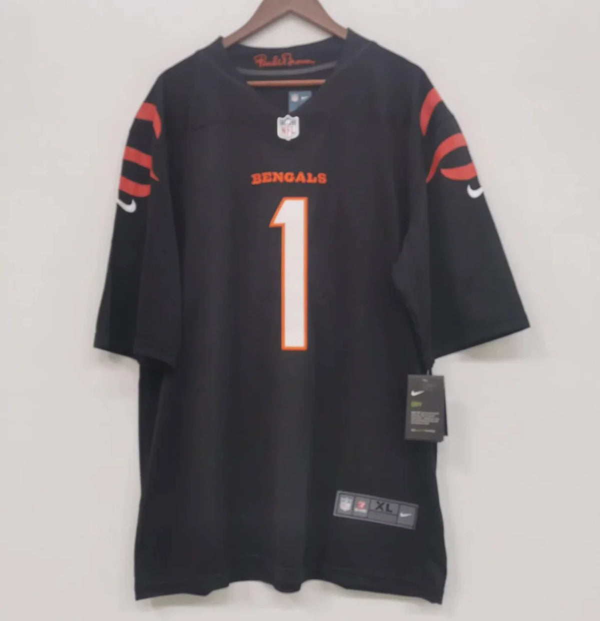 Ja’Marr Chase Cincinnati Bengals Jersey Black Nike product image 2, provided for visual reference and product detail review