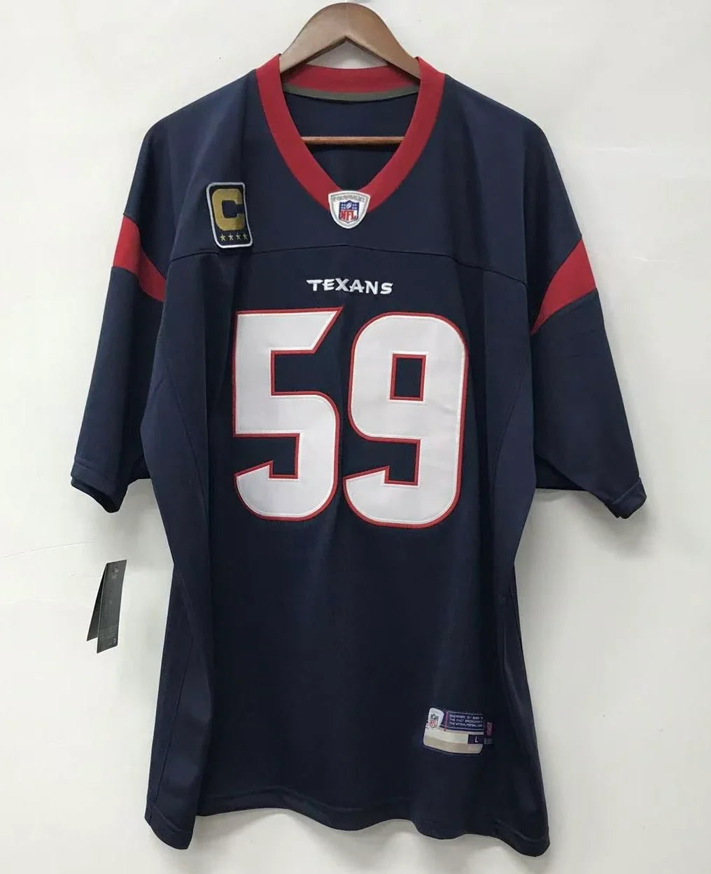 DeMeco Ryans Houston Texans official NFL Reebok jersey product image 2, provided for visual reference and product detail