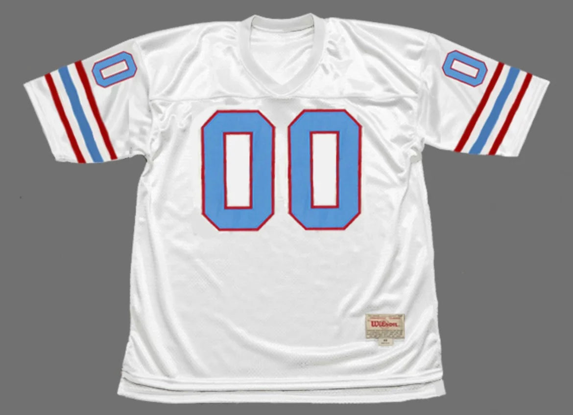 Any name & Number Houston Oilers NFL Mitchell & Ness Jersey white product image 2, provided for visual reference and product