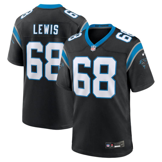 Men's Carolina Panthers Damien Lewis Nike Black Game Jersey product image 1