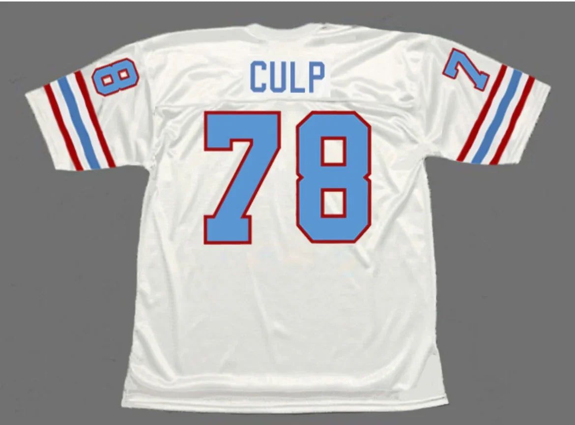 Curley Culp Houston Oilers NFL Mitchell & Ness Jersey product image 1, provided for visual reference and product detail