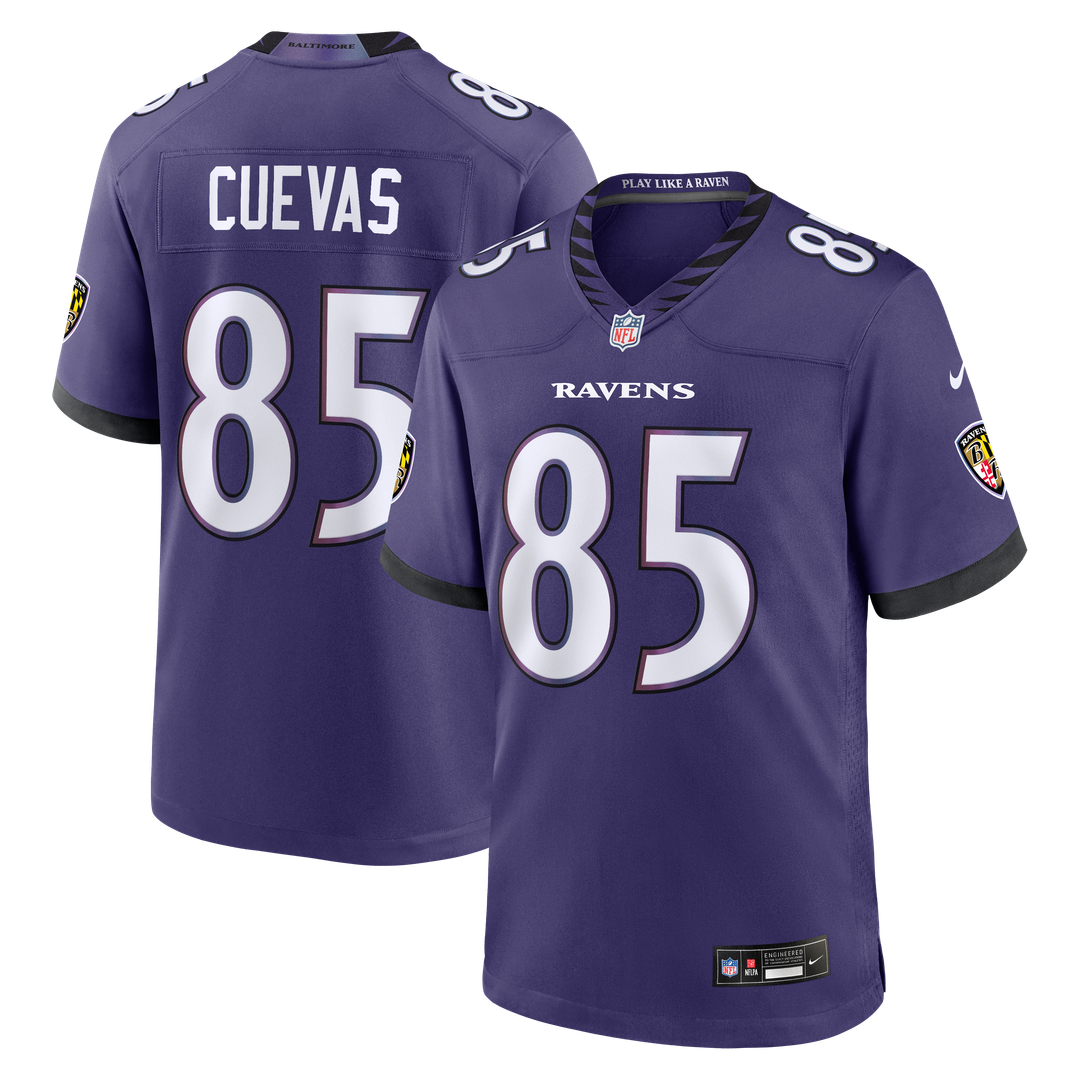 Men's Baltimore Ravens Josh Cuevas Nike Purple Team Game product image 1