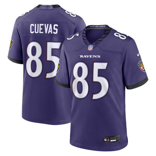 Men's Baltimore Ravens Josh Cuevas Nike Purple Team Game product image 1