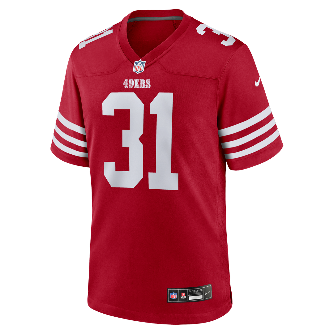 Men's San Francisco 49ers Isaac Guerendo Nike Scarlet Game product image 2