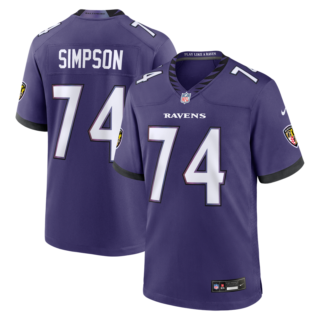 Men's Baltimore Ravens John Simpson Nike Purple Team Game product image 1
