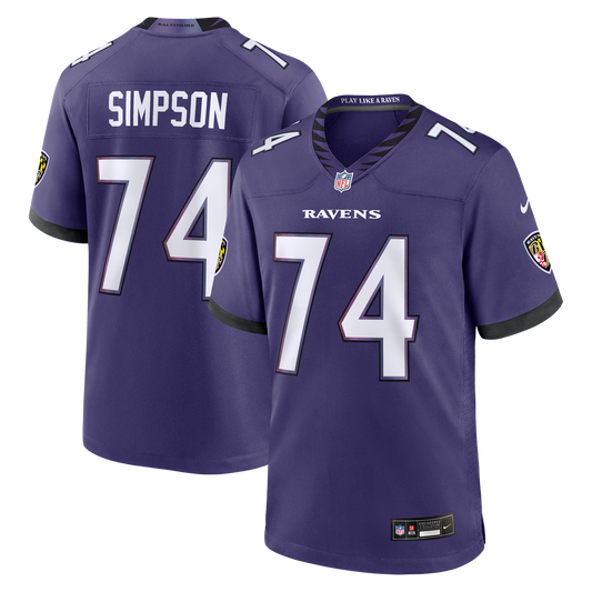 Men's Baltimore Ravens John Simpson Nike Purple Team Game product image 1