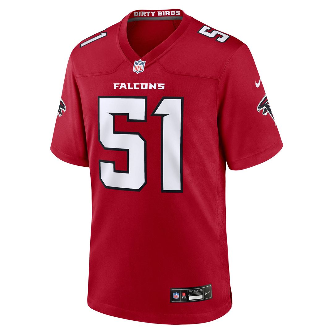 Men's Atlanta Falcons Jared Ivey Nike Red Team Game Jersey product image 2