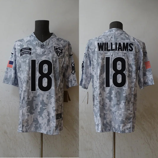 Caleb Williams Chicago Bears 2024 military salute to service Jersey Nike product image 1, provided for visual reference and