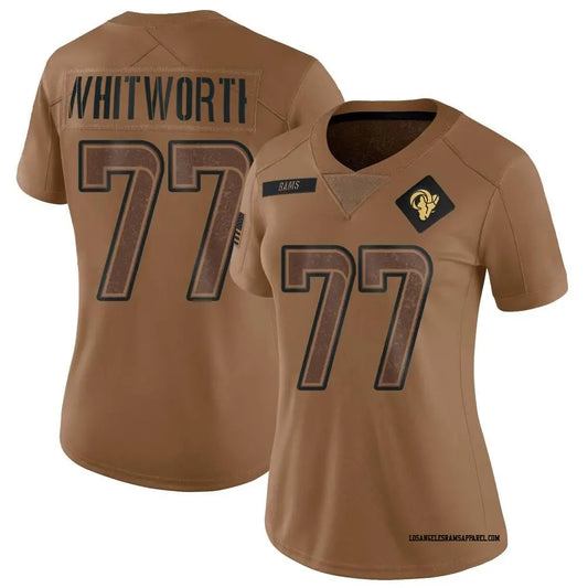 Andrew Whitworth Los Angeles Rams Official NFL NIKE Salute to Service Light Jersey product image 1, provided for visual