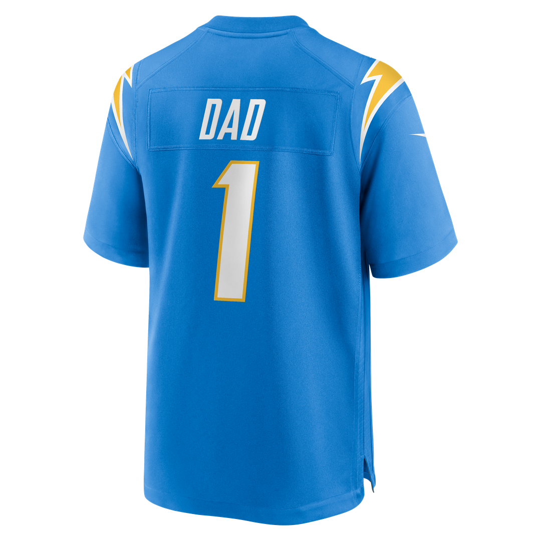 Men's Los Angeles Chargers Number 1 Dad Nike Powder Blue product image 3