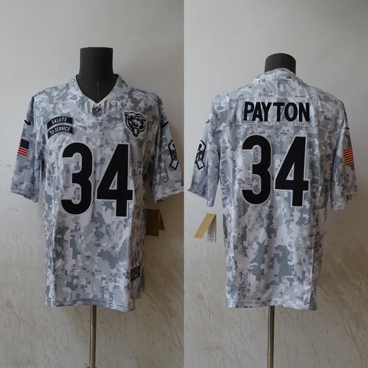 Walter Payton Chicago Bears 2024 military salute to service Jersey Nike product image 1, provided for visual reference and
