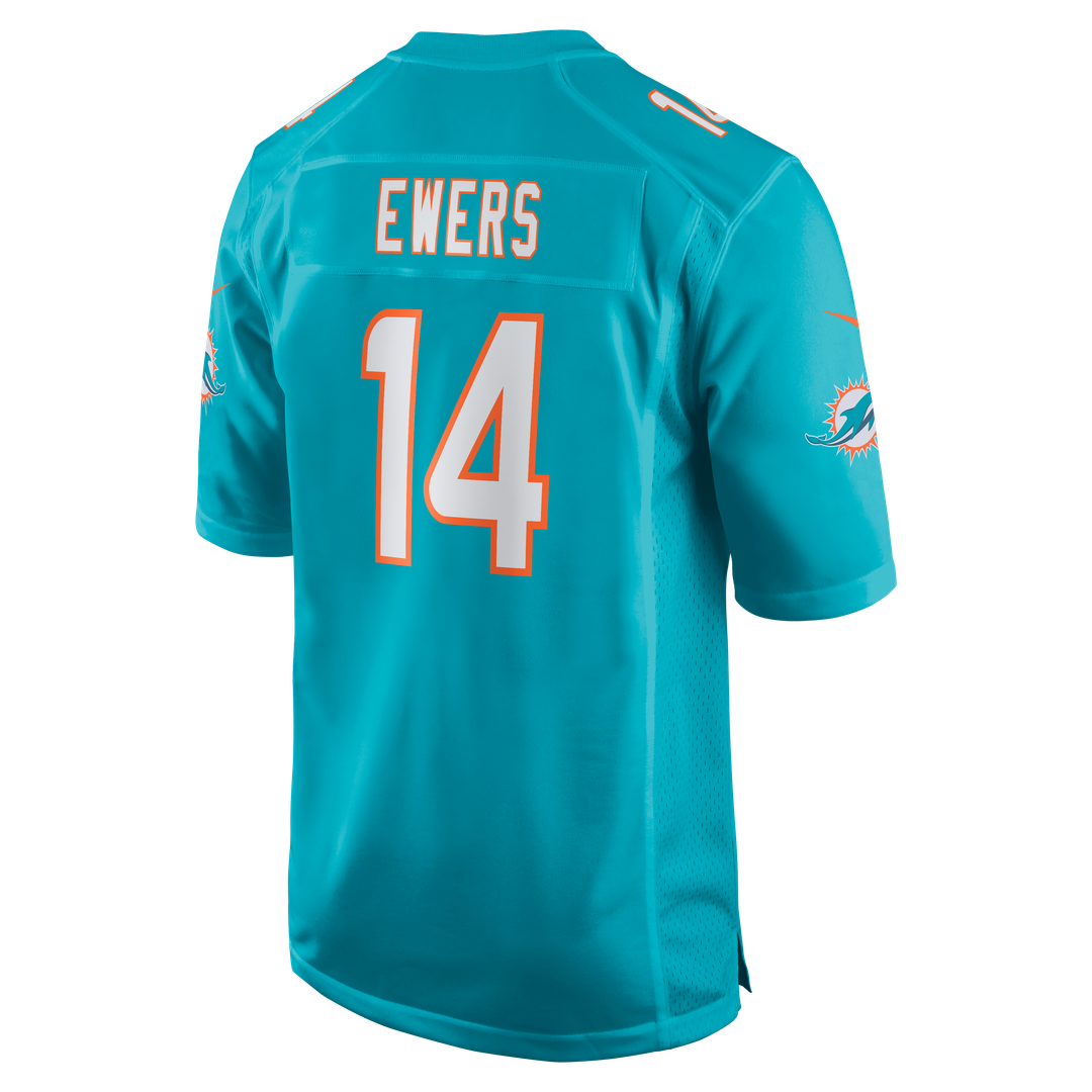 Men's Miami Dolphins Quinn Ewers Nike Aqua Team Game Jersey product image 3