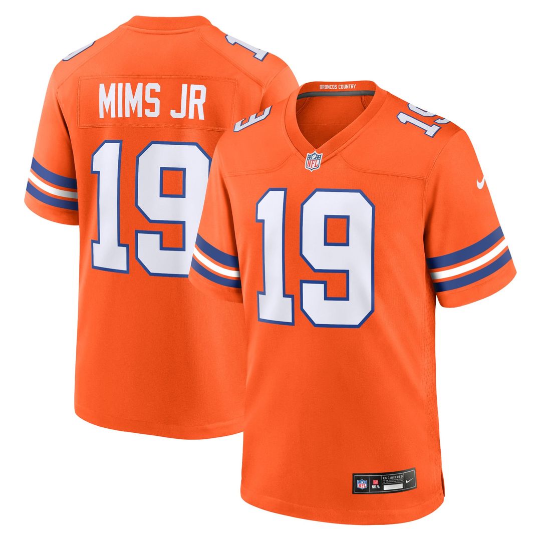 Men's Denver Broncos Marvin Mims Jr Nike Orange Mile High product image 1