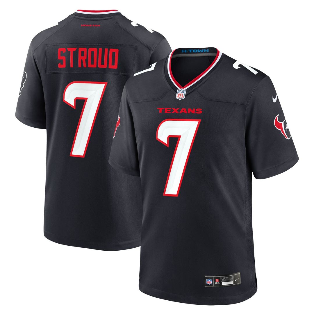 Men's Houston Texans C.J. Stroud Nike Navy Game Jersey product image 1