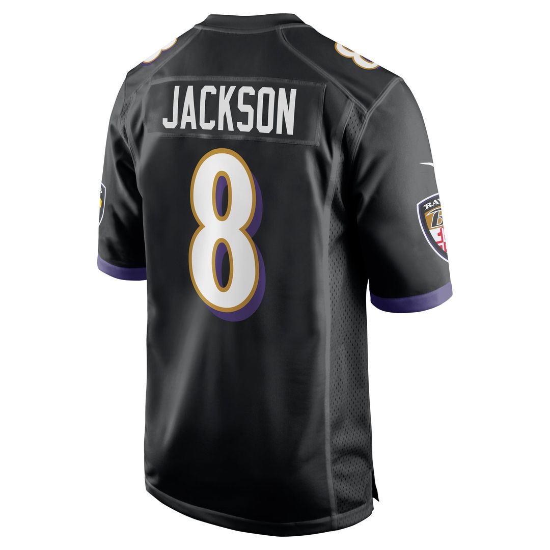 Men's Baltimore Ravens Lamar Jackson Nike Black Alternate product image 9