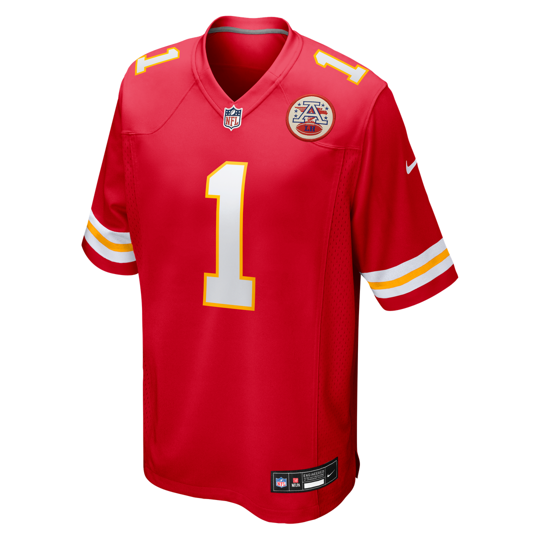 Men's Kansas City Chiefs Number 1 Dad Nike Red Game Jersey product image 2