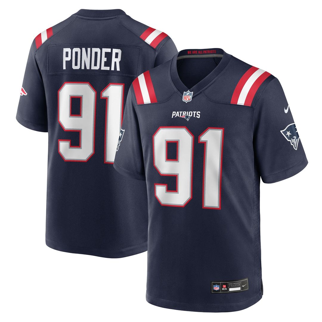 Men's New England Patriots Elijah Ponder Nike Navy Team product image 1