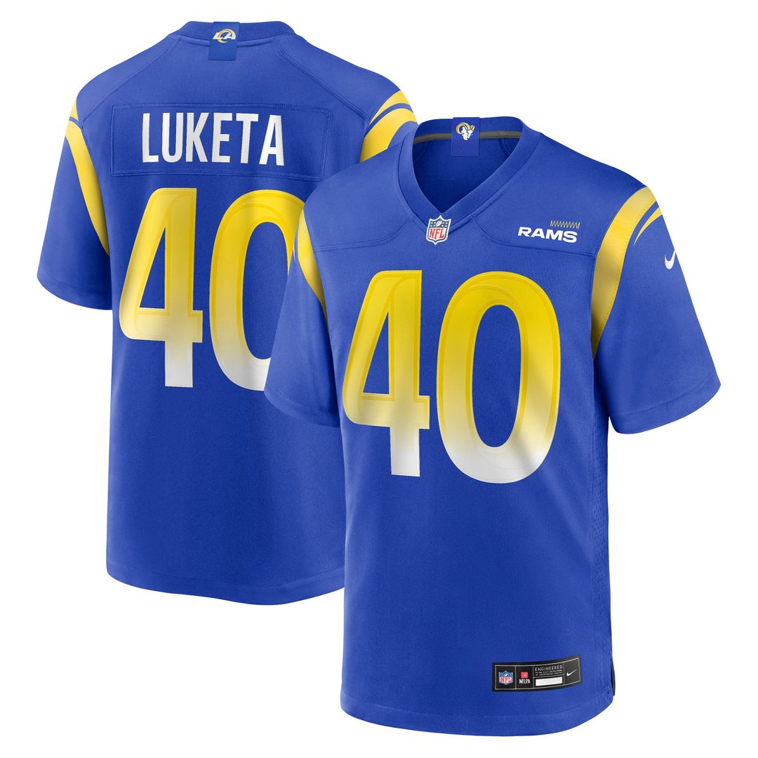Men's Los Angeles Rams Jesse Luketa Nike Royal Team Game product image 1