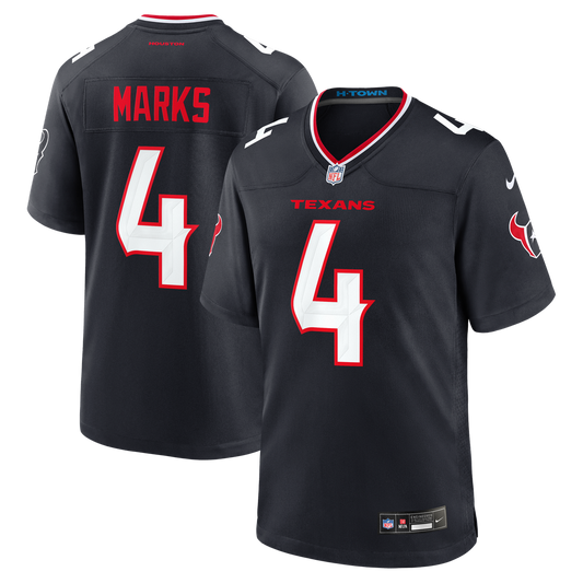 Men's Houston Texans Woody Marks Nike Navy Team Game Jersey product image 1