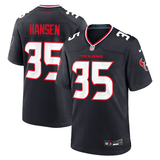 Men's Houston Texans Jake Hansen Nike Navy Team Game Jersey product image 1