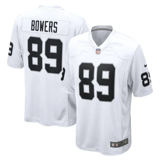 Brock Bowers YOUTH KIDS Las Vegas Raiders Official NFL Nike Jersey white product image 1, provided for visual reference and