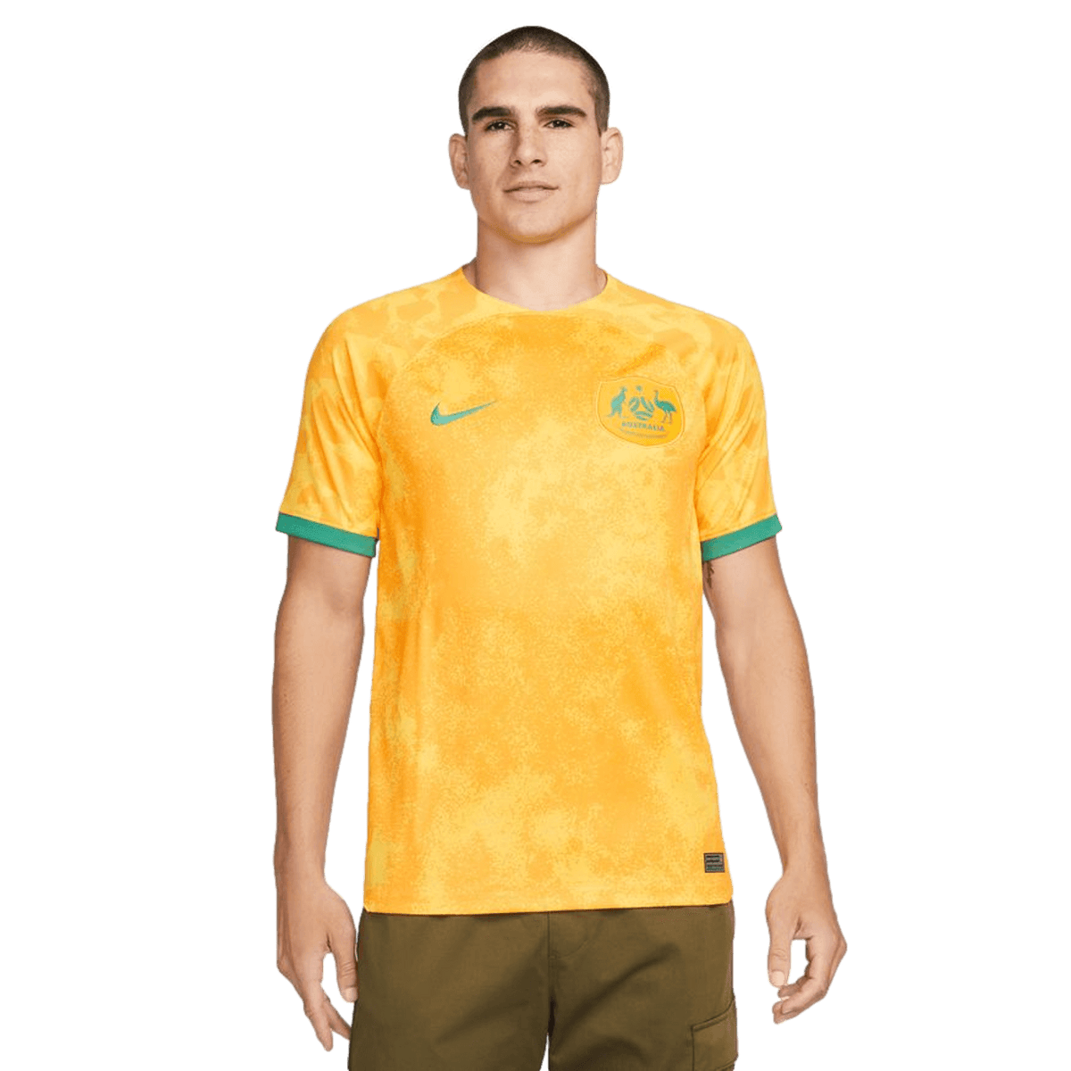 Nike Australia 2022 Home Jersey product image 2, provided for visual reference and product detail review
