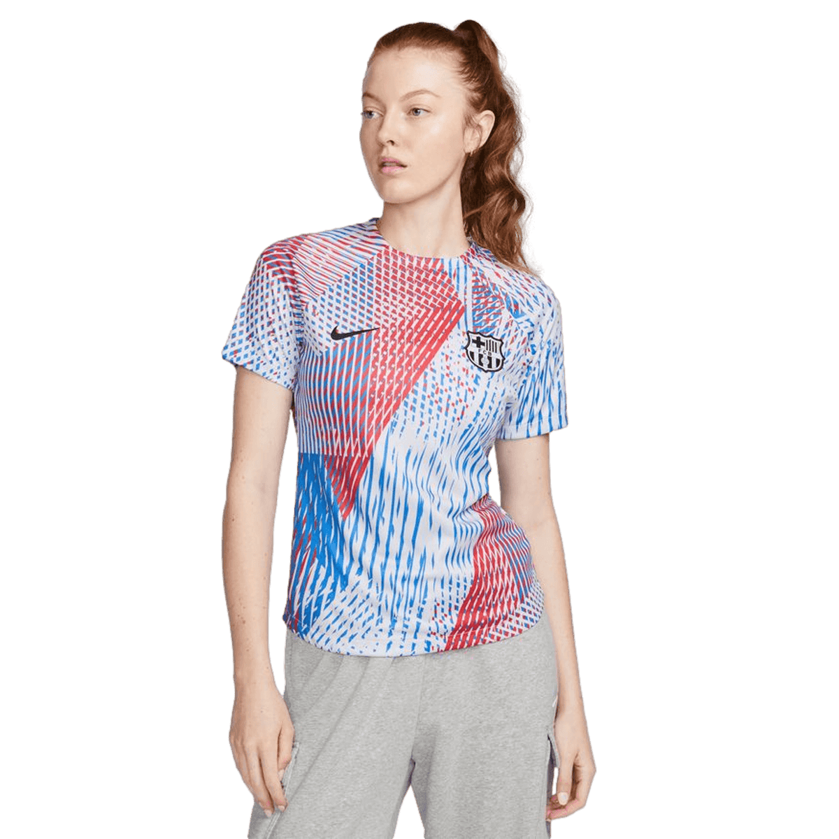 Nike Barcelona Womens Pre-Match Jersey product image 1, provided for visual reference and product detail review