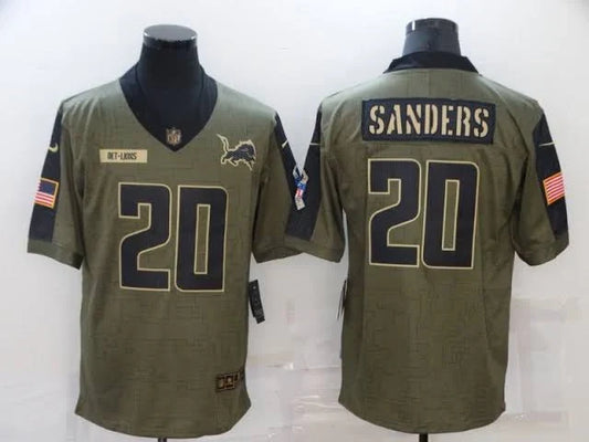Barry Sanders YOUTH Detroit Lions Official NFL Salute To Service Jersey product image 1, provided for visual reference and