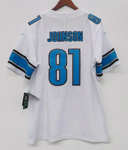 Calvin Johnson YOUTH KIDS Detroit Lions Official NFL Jersey white product image 1, provided for visual reference and product