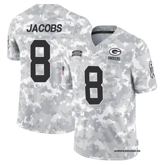 Josh Jacobs YOUTH KIDS Green Bay Packers Official NFL Salute to Service Jersey product image 1, provided for visual