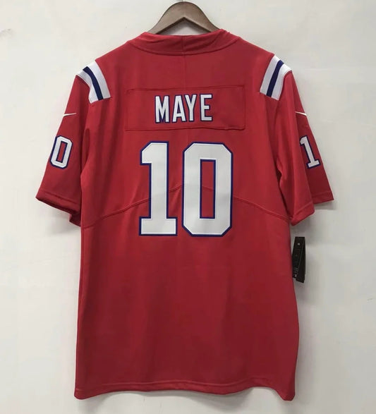 Drake Maye New England Patriots Official NFL Nike YOUTH KIDS Jersey red product image 1, provided for visual reference and