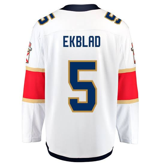 Aaron Ekblad Florida Panthers Official NHL Fanatics Jersey white product image 1, provided for visual reference and product