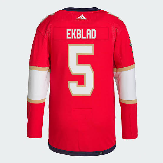 Aaron Ekblad Florida Panthers Official NHL Fanatics Jersey red product image 1, provided for visual reference and product
