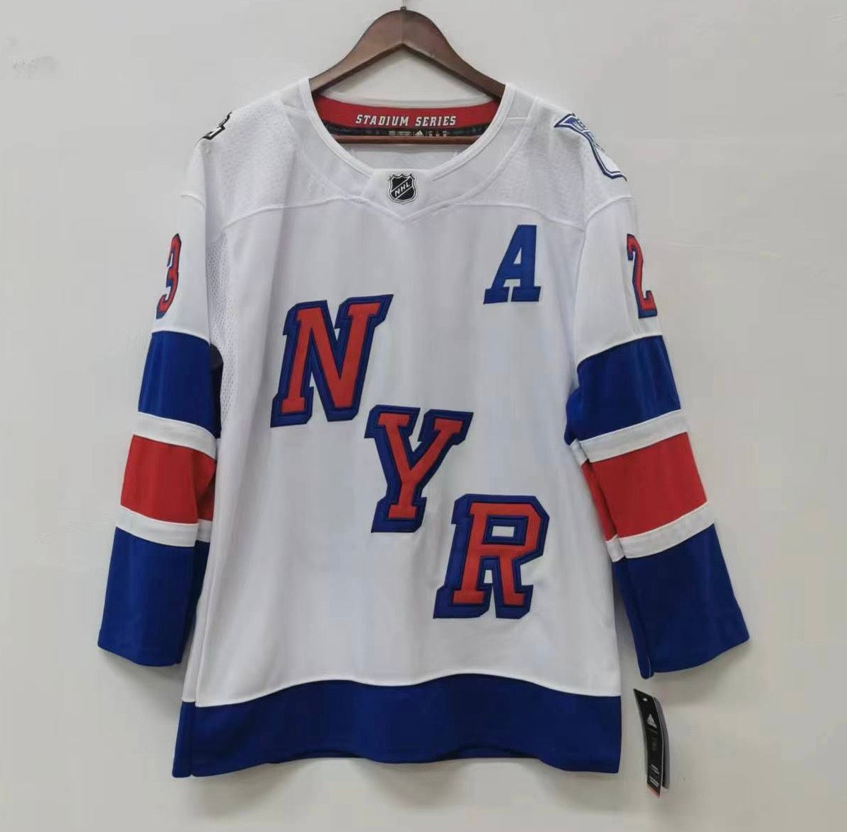 Adam Fox New York Rangers Jersey 2024 Winter Classic product image 2, provided for visual reference and product detail review
