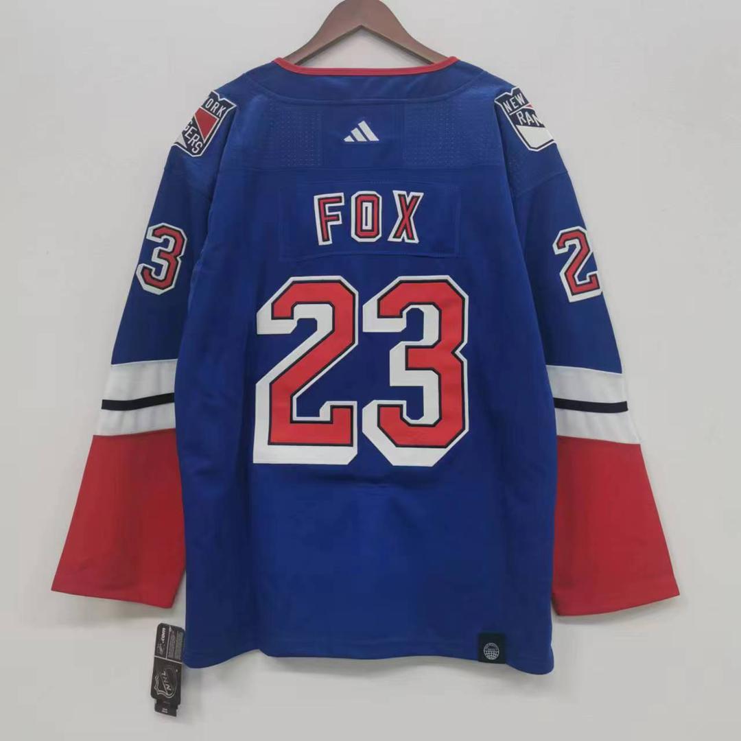Adam Fox New York Rangers Jersey Statue of Liberty product image 2, provided for visual reference and product detail review