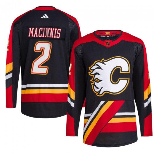 Al MacInnis Calgary Flames Official NHL Adidas Jersey product image 1, provided for visual reference and product detail