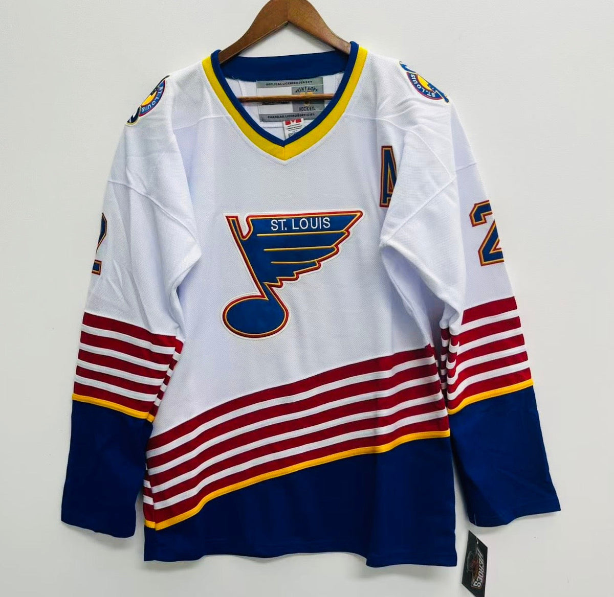 Al MacInnis St. Louis Blues Official NHL CCM Jersey white product image 3, provided for visual reference and product detail