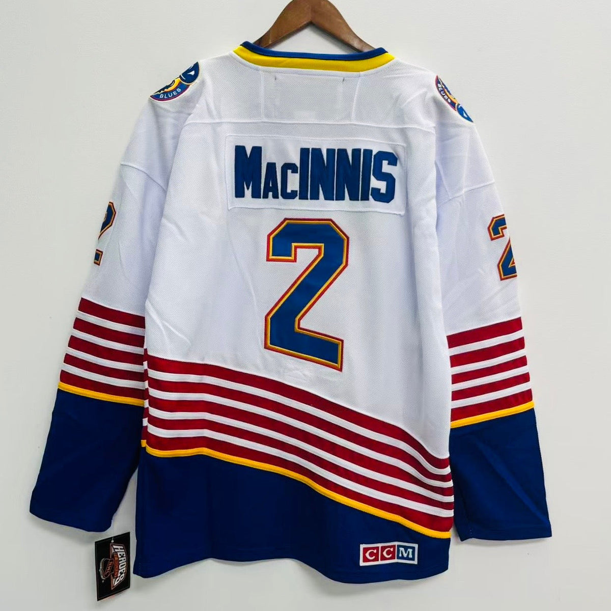 Al MacInnis St. Louis Blues Official NHL CCM Jersey white product image 2, provided for visual reference and product detail