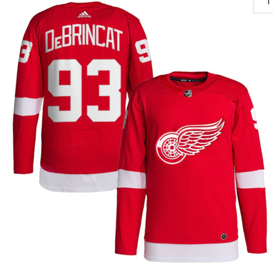 Alex Debrincat Detroit Red Wings Official NHL Adidas Jersey RED product image 1, provided for visual reference and product