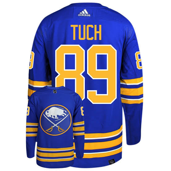 Alex Tuch Buffalo Sabres Official NHL Adidas Jersey product image 1, provided for visual reference and product detail review