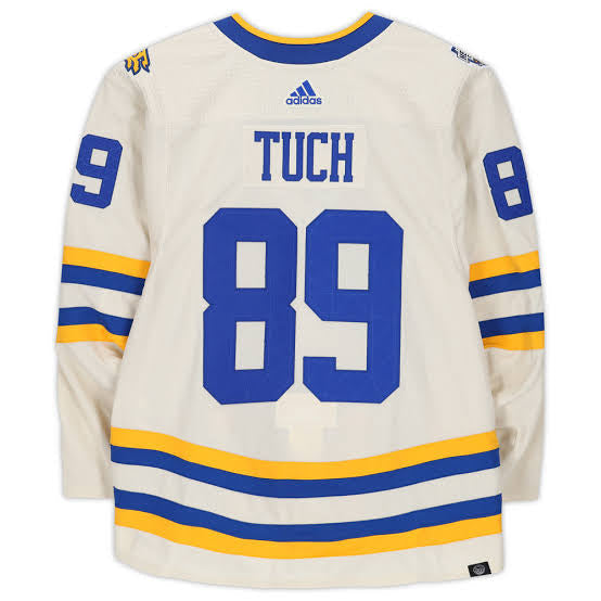 Alex Tuch Buffalo Sabres Official NHL Adidas Jersey product image 1, provided for visual reference and product detail review