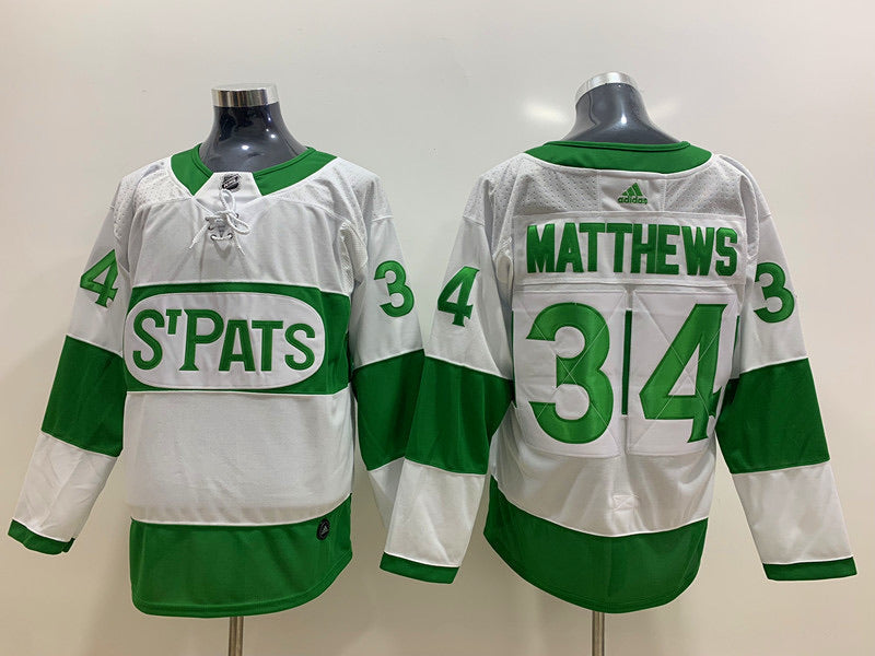 Auston Matthews Toronto Maple Leafs Jersey Saint Patrick’s Patty’s Day Adidas product image 1, provided for visual reference
