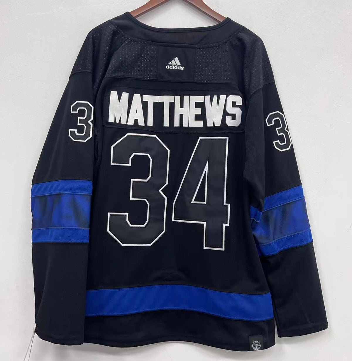 Auston Matthews Toronto Maple Leafs Official NHL Adidas Jersey black product image 2, provided for visual reference and