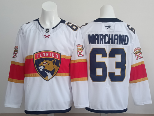 Brad Marchand Florida Panthers Official NHL Fanatics Jersey White product image 1, provided for visual reference and product