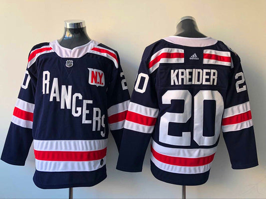 Chris Kreider New York Rangers Adidas Jersey blue Winter Classic product image 1, provided for visual reference and product