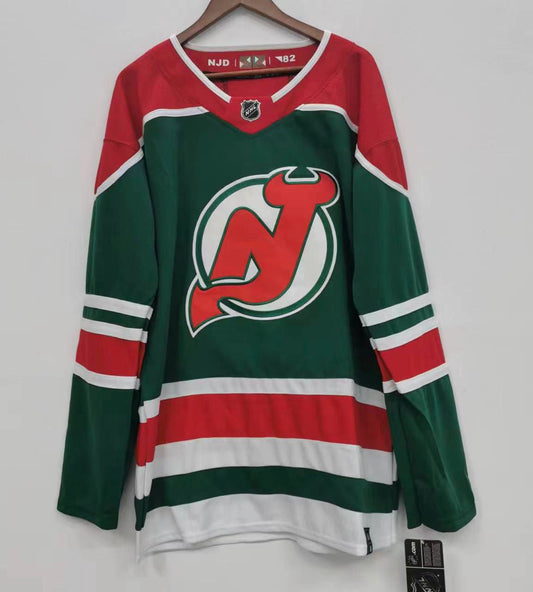 New Jersey Devils Official NHL Jersey green No name on back Adidas product image 1, provided for visual reference and