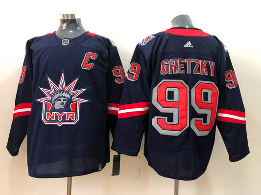 Wayne Gretzky New York Rangers Official NHL Jersey Statue of Liberty logo product image 1, provided for visual reference and