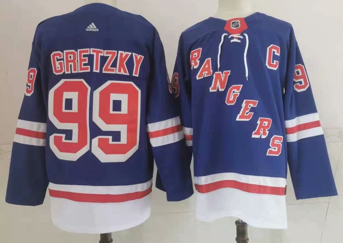 Wayne Gretzky New York Rangers Official NHL Adidas Jersey product image 1, provided for visual reference and product detail
