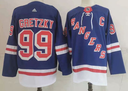 Wayne Gretzky New York Rangers Official NHL Adidas Jersey product image 1, provided for visual reference and product detail